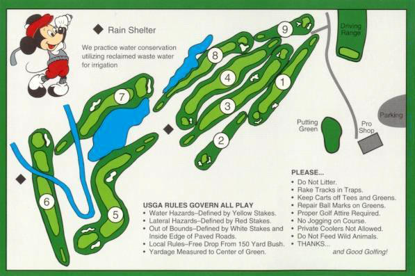 La Disposición de Campo de golf de Rastro de Roble de Disney